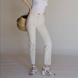 Lykke Wullf Perfected Ranch Pant Canvas Cotton Cream Size 8